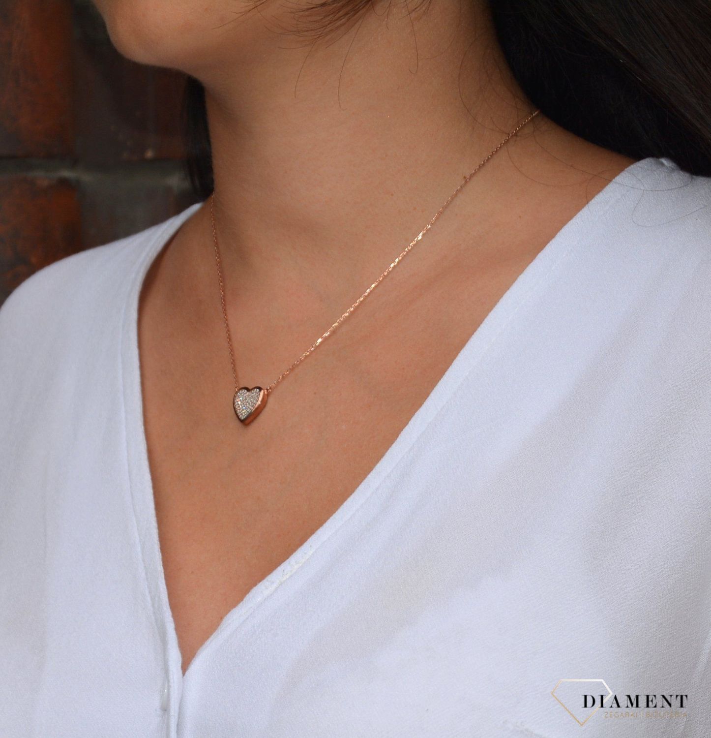 Naszyjnik srebrny serce z białą cyrkonią Dall'Acqua  N BY 161 082.jpg